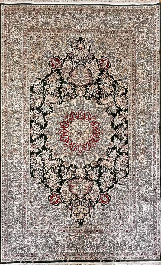 Chinese Handmade silk rug #3 3.5 x 5 ft